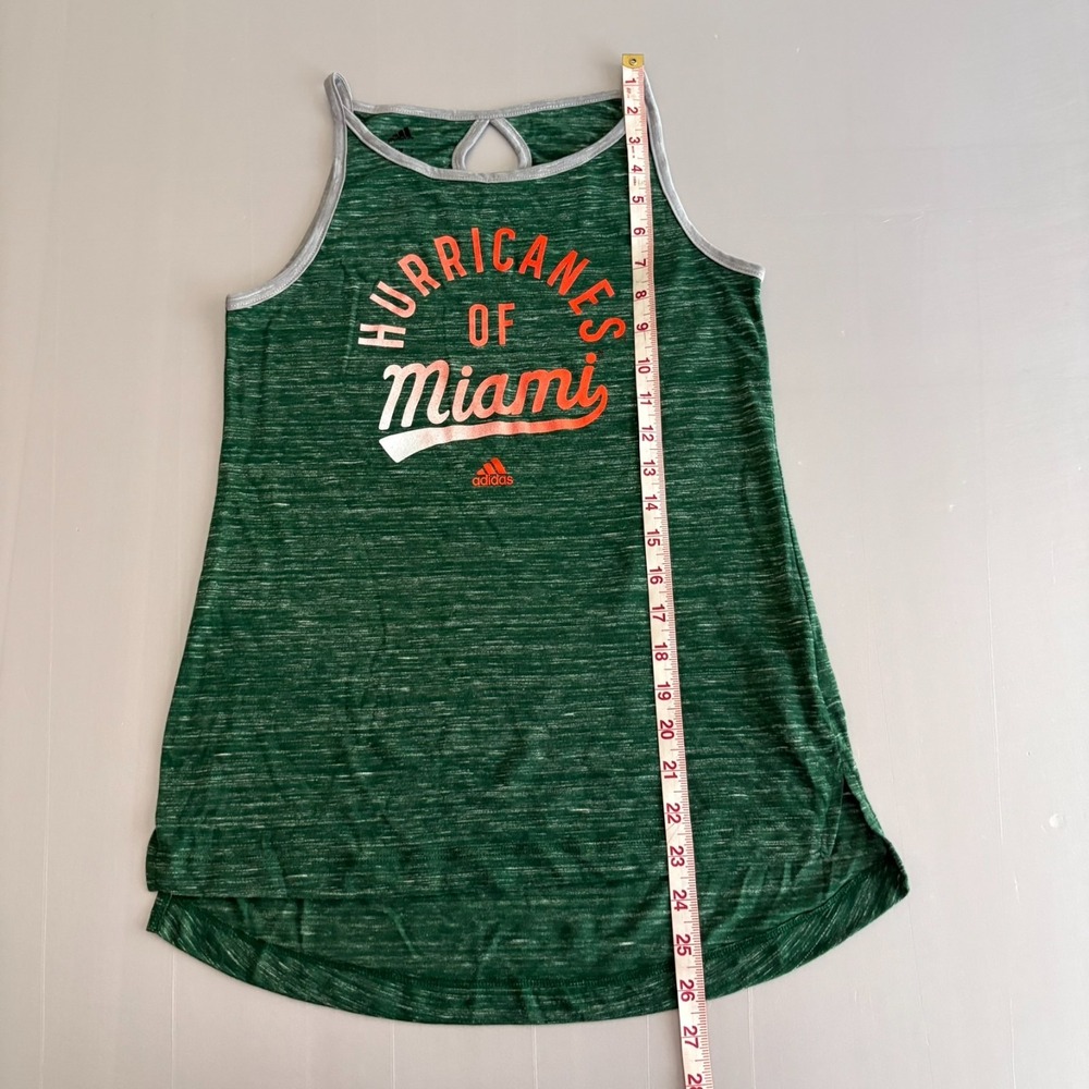 Adidas Miami Hurricanes Women's Green Sleeveless Tank Top Size S - Picture 8 of 9